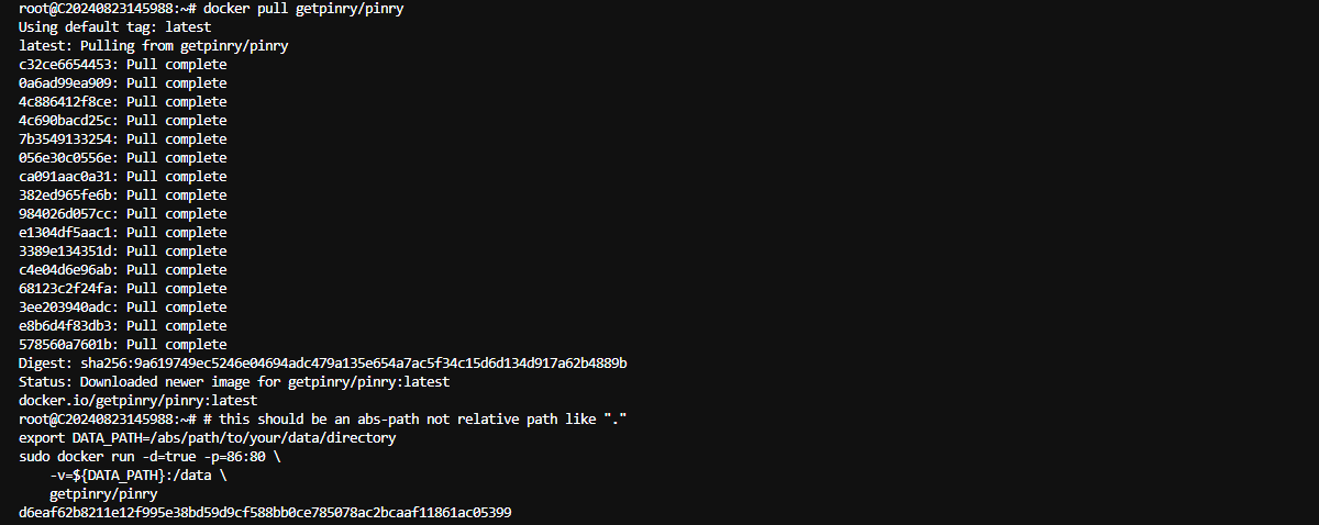 宝塔Docker拉取Pinry镜像