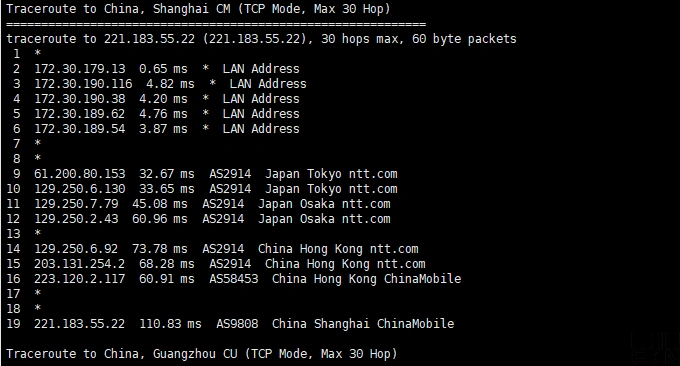 UCloud韩国VPS移动回程